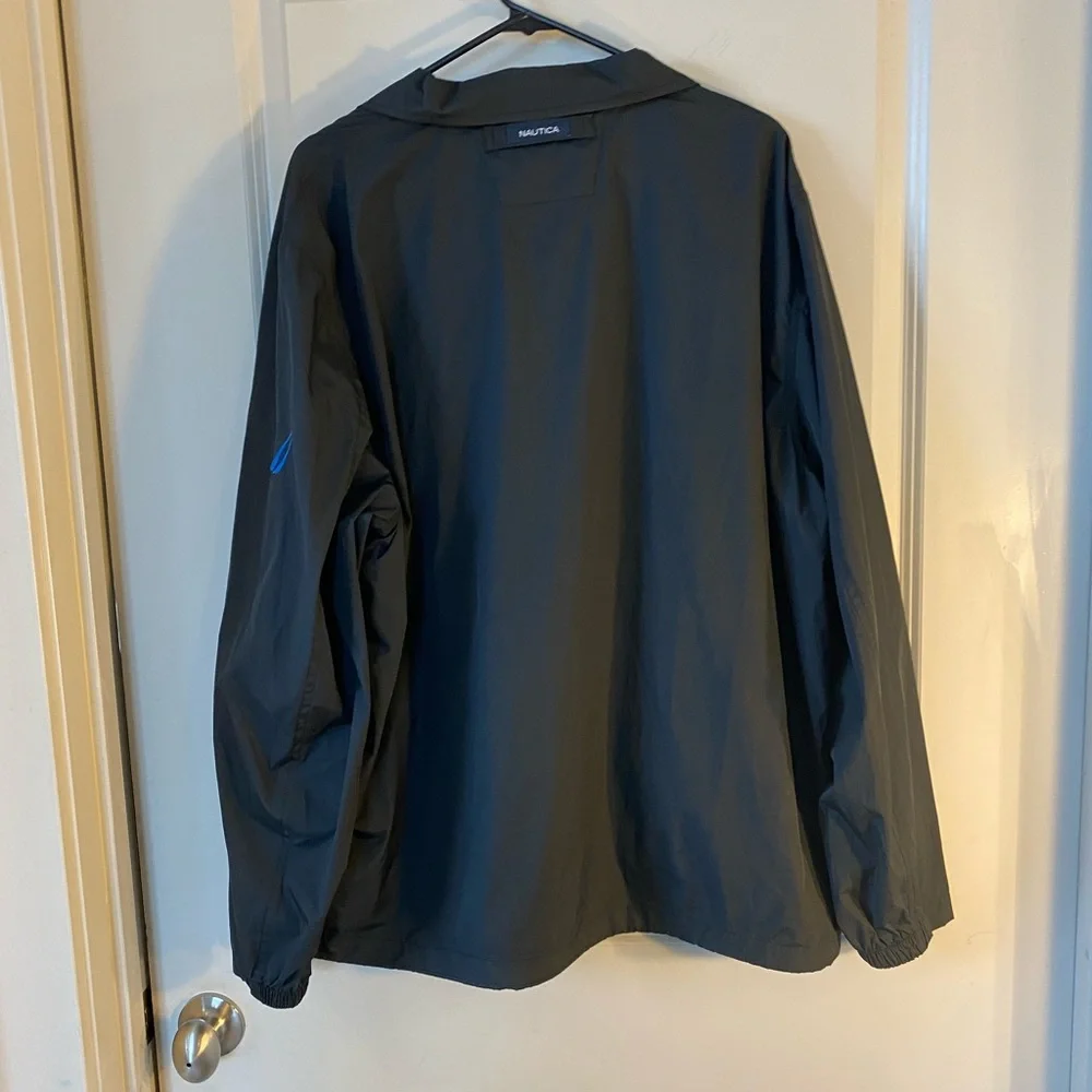 Nautica Black Zip up Windbreaker Jacket, size XL - Picture 2 of 11